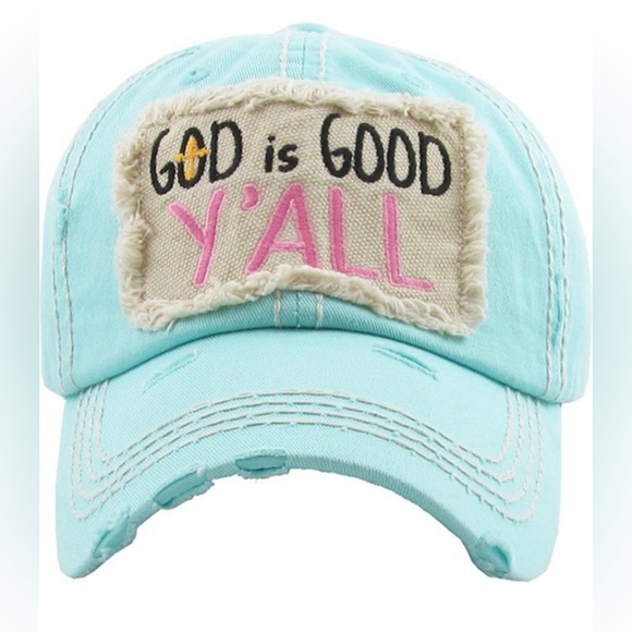 NWT! God is Good Y’all & Cross Baseball Caps - Picture 3 of 4